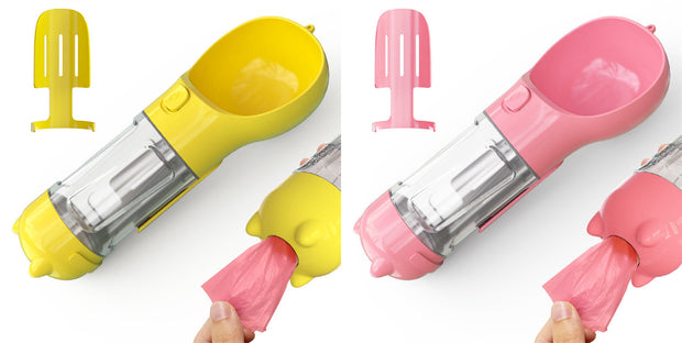 3-in-1 Portable Dog Water Bottle & Feeder