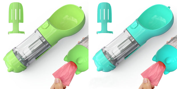 3-in-1 Portable Dog Water Bottle & Feeder