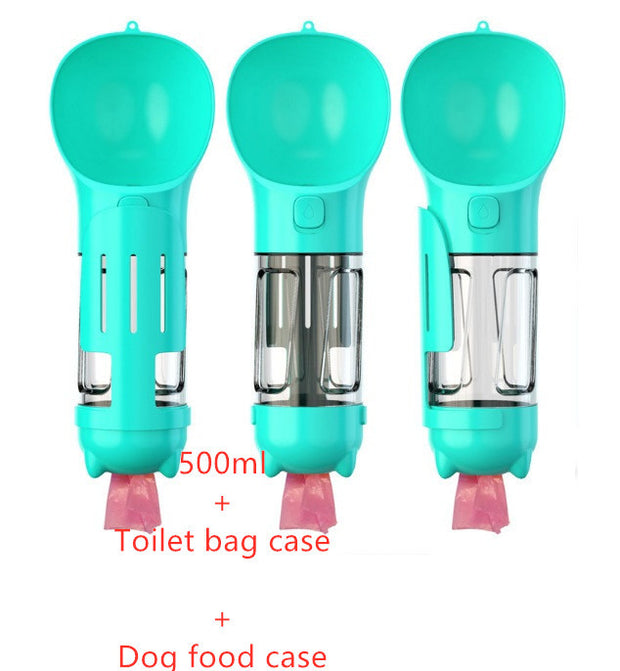 3-in-1 Portable Dog Water Bottle & Feeder