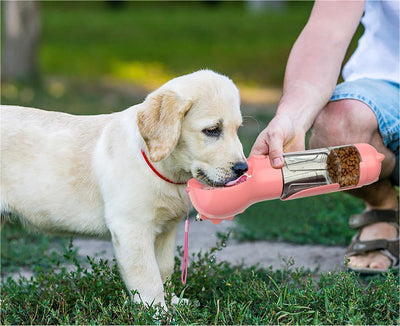 3-in-1 Portable Dog Water Bottle & Feeder