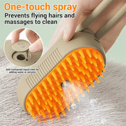 3-in-1 Electric Steamy Pet Grooming Brush