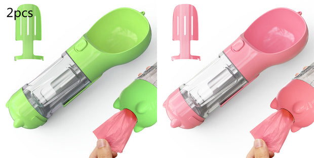 3-in-1 Portable Dog Water Bottle & Feeder