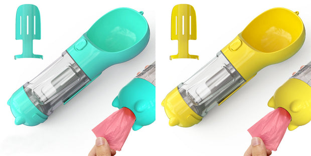 3-in-1 Portable Dog Water Bottle & Feeder