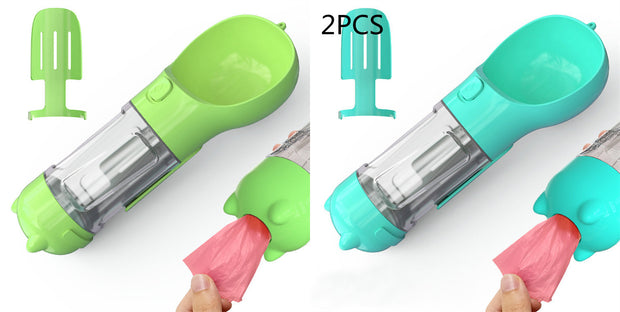 3-in-1 Portable Dog Water Bottle & Feeder