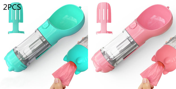 3-in-1 Portable Dog Water Bottle & Feeder