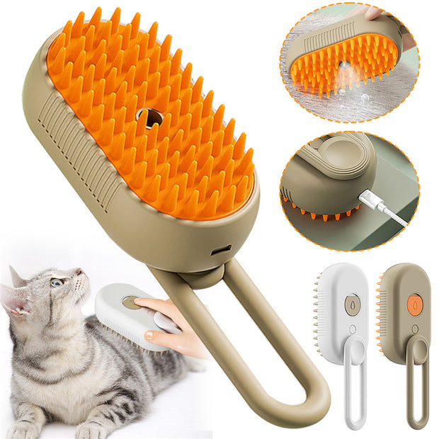 3-in-1 Electric Steamy Pet Grooming Brush