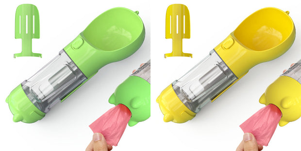 3-in-1 Portable Dog Water Bottle & Feeder