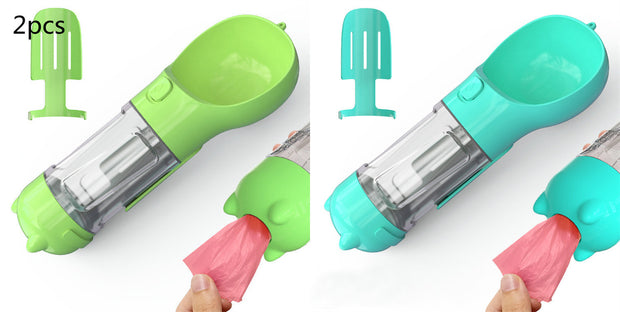 3-in-1 Portable Dog Water Bottle & Feeder