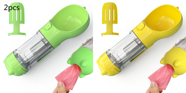 3-in-1 Portable Dog Water Bottle & Feeder