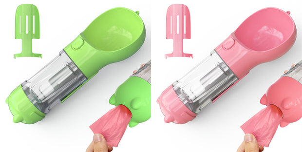 3-in-1 Portable Dog Water Bottle & Feeder