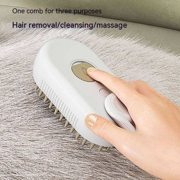 3-in-1 Electric Steamy Pet Grooming Brush