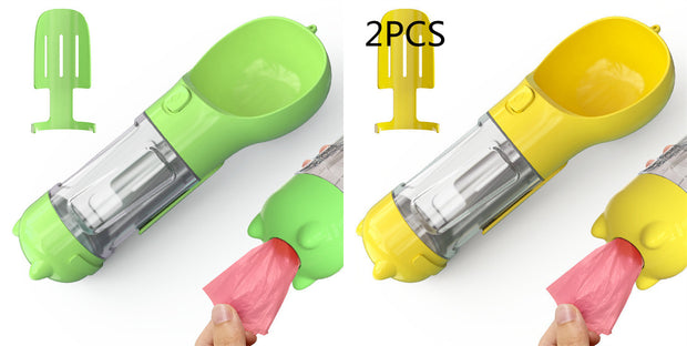 3-in-1 Portable Dog Water Bottle & Feeder