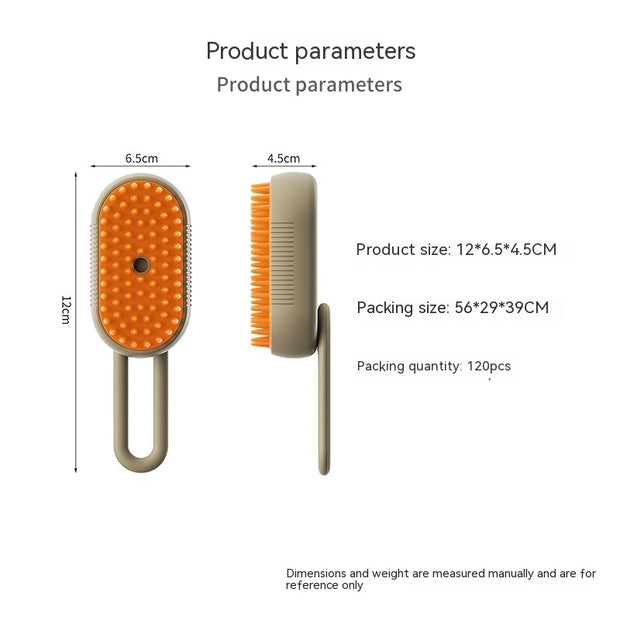 3-in-1 Electric Steamy Pet Grooming Brush