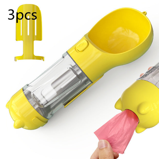 3-in-1 Portable Dog Water Bottle & Feeder