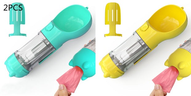 3-in-1 Portable Dog Water Bottle & Feeder